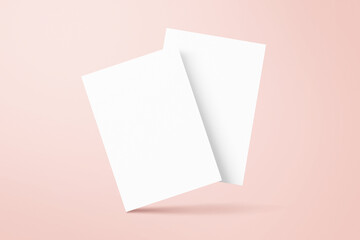 Floating Flyer Poster Mockup