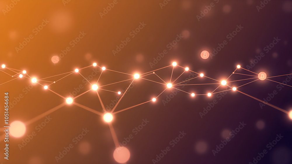 Aufkleber abstract technology background. network connection structure with dots and lines. 3d rendering