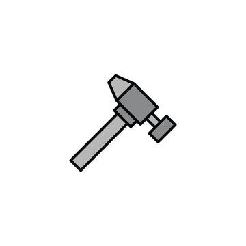 gray hammer icon on white background clip art preview