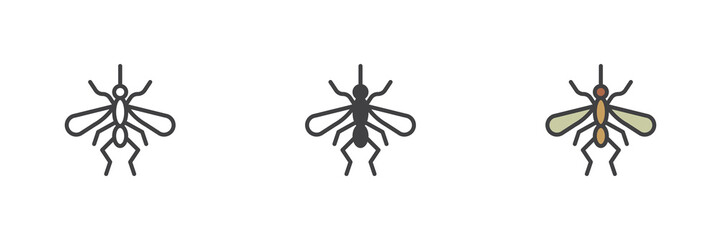 Mosquito different style icon set