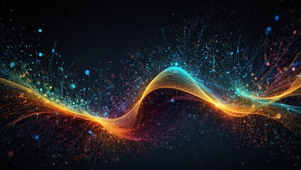 Composed of particles swirling abstract graphics,background of sense of science and technology