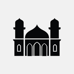 vector logo for mosque building
