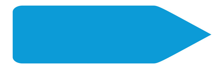 Obraz premium Pfeil Vorlage in blau mit Textfreiraum