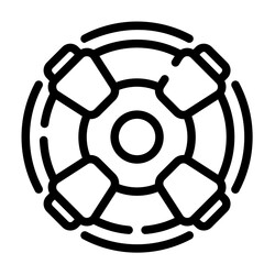 Obraz premium lifebuoy Line Icon