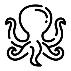 Fototapeta premium octopus Line Icon