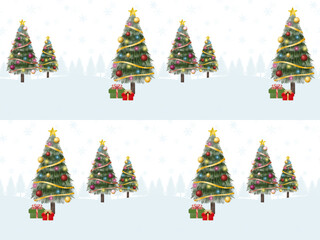 クリスマスのシームレスパターン　B-1'