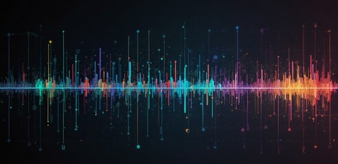 New age of data visualization. Data science and visual management design concept. Abstract background. Hand edited 