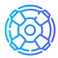 lifebuoy Line Gradient Icon