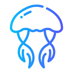 jellyfish Line Gradient Icon