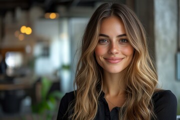 Fototapeta premium Portrait of a happy senior woman working in her flower store, Generative AI