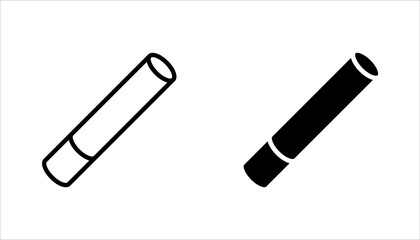 Cigarette icon set. Smoking symbol vector illustration on white background
