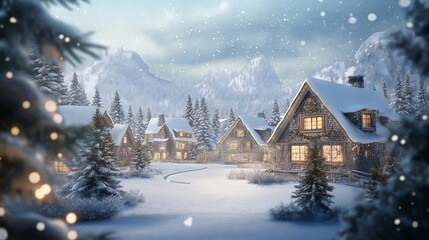 Fototapeta premium nice theme for holiday in winter