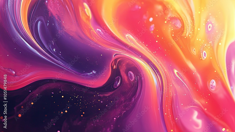 Poster dynamic swirl abstract blob background with vivid colors and fluid shapes, creating a sense of motio