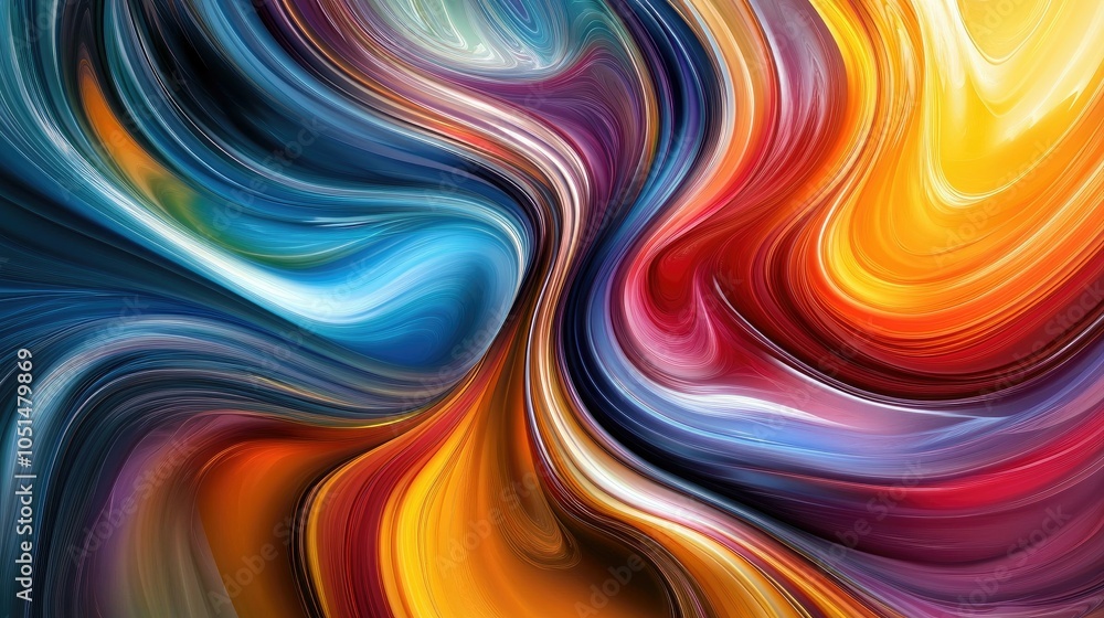 Poster dynamic swirl abstract blob background with vivid colors and fluid shapes, creating a sense of motio