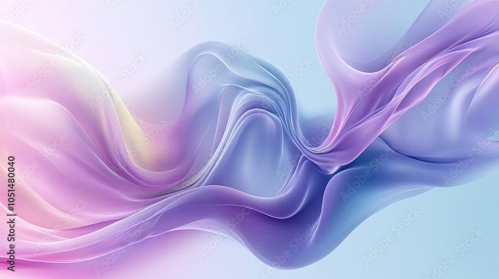 Poster elegant abstract blob swirl design with subtle color gradients and flowing shapes, creating a modern