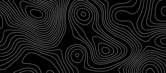 Abstract white wave paper curved reliefs background design. The black on white contours topography stylized relief diagram line wave carve pattern background.