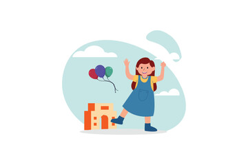 Children's Day Flat Design Illustration