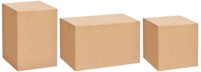 cardboar box set different sizes for design