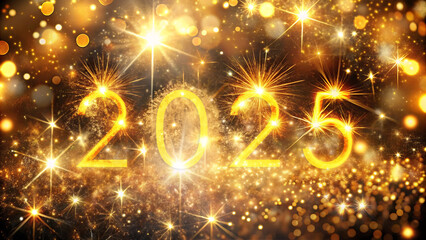 Fototapeta premium 2025 happy new year 2025 text new year 2025