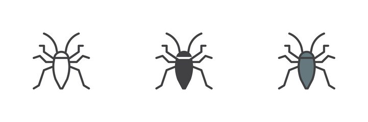 Obraz premium Bedbug insect different style icon set