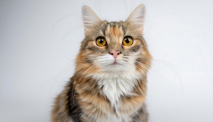 Obraz premium A charming portrait of a cat featuring its captivating eyes and soft fur, showcasing the beauty of this adorable domestic animal