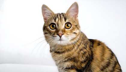 Obraz premium A charming portrait of a cat featuring its captivating eyes and soft fur, showcasing the beauty of this adorable domestic animal