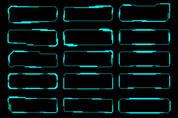 Frame futuristic interface. Cyberpunk design technology element