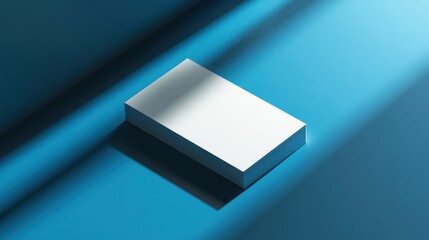 An animated mock-up of a business card, flipping from front to back in a sleek, fluid motion, showcasing both sides of the design