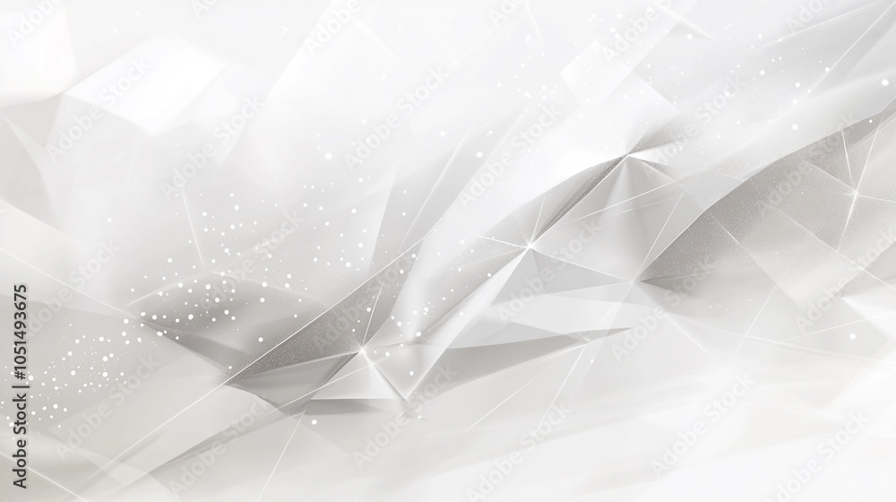 Aufkleber abstract white geometric pattern with a touch of sparkle and depth in subtle shades