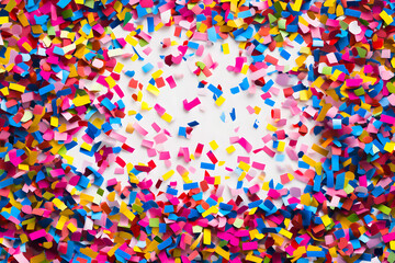 Vector party decoration confetti in 5 colors