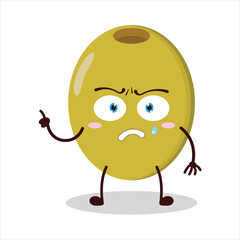 Obraz premium cute weird expression of olive character