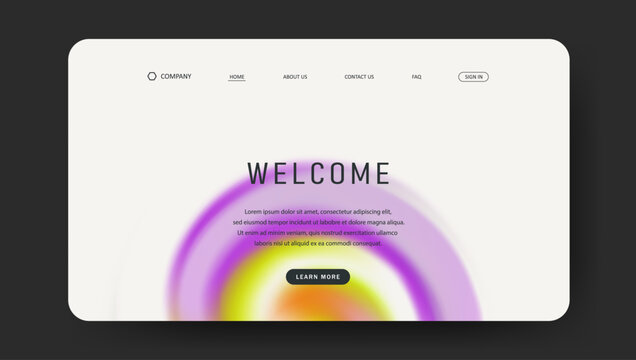 abstract liquid gradient background for landing page. futuristic design for website