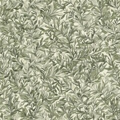 Naklejka premium Delicate Olive Leaf Textile Pattern Inspiration