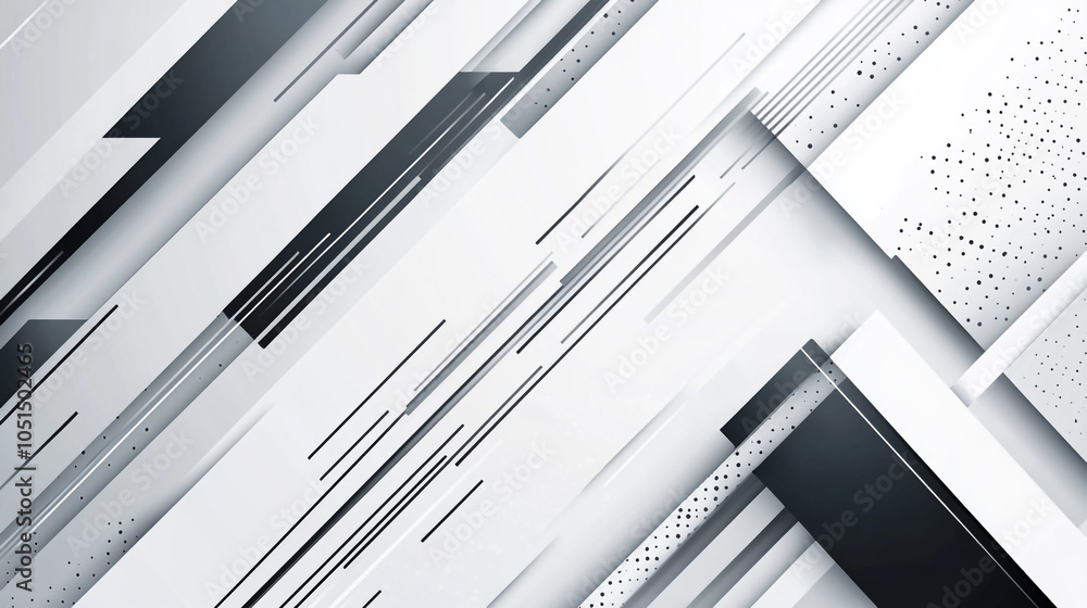 Aufkleber dynamic abstract design featuring diagonal lines and geometric shapes in black and white tones