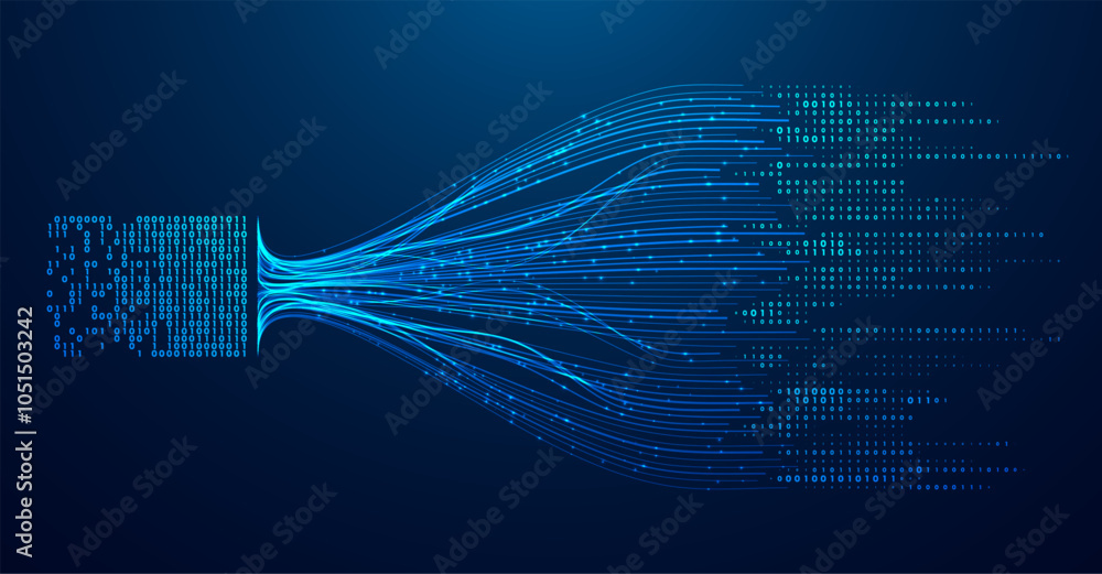 Poster abstract infographics visualization. big data code representation. futuristic network or business an