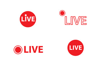 Live streaming icon, vector broadcasting symbol