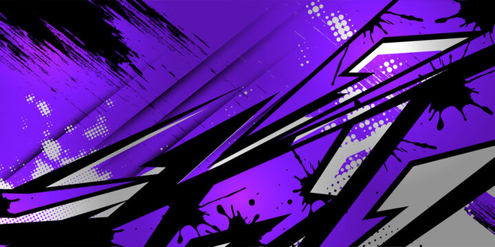 Textured background of abstract stripes and bursh Racing