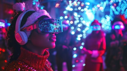 Christmas spirit in a vibrant virtual reality gathering