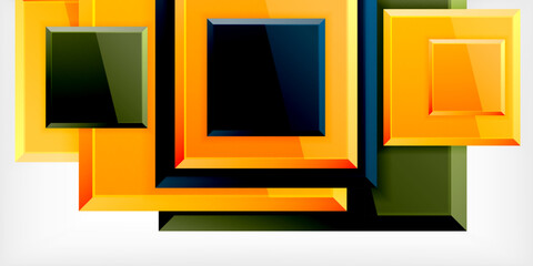 Shiny glossy metallic or plastic square design background. Vector Illustration For Wallpaper, Banner, Background, Card, Book Illustration, landing page