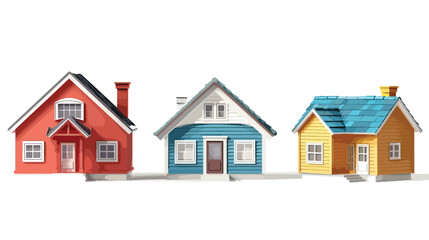 Collection home icons. House symbol. Set of real estate objects, Mortgages, Moving, New Location