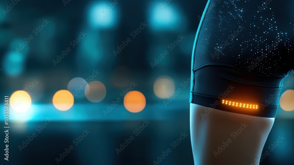 Poster smart shorts with built-in sensor for running activities