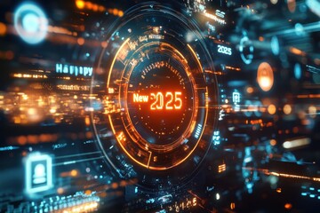 Obraz premium Countdown Timer Collage: Images of a digital countdown timer reaching zero. The text 