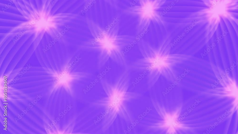 Poster Abstraction with thin lines in purple-pink neon hues. 3d render loop animation