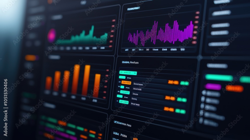 Poster ai financial dashboard with data visualization