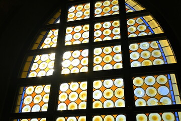 stained glass window in church