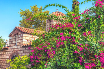 Naklejka premium Athens, Greece small Byzantine chapel i