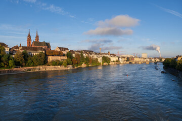 Obraz premium Basel City Skyline In Switzerland