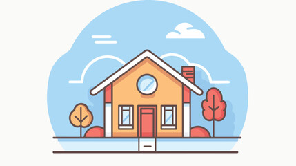 House Line Icon Vector, Mortgages, Moving, New Location