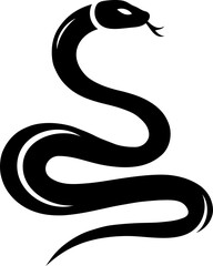 Obraz premium Symbol of the year of the snake in the Chinese calendar, which represents wisdom, deep thought and cunning. Chinese calendar snake