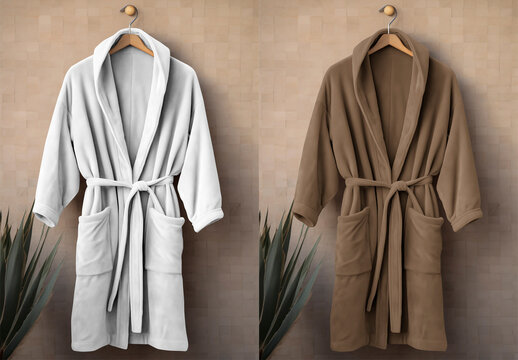 Apparel Bathrobe Mockup With Generative AI